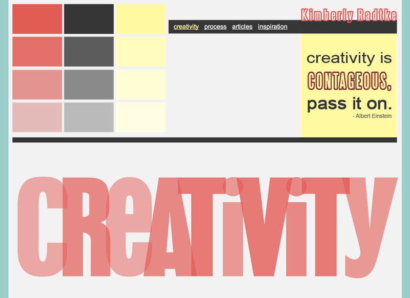 Creativity Website Homepage